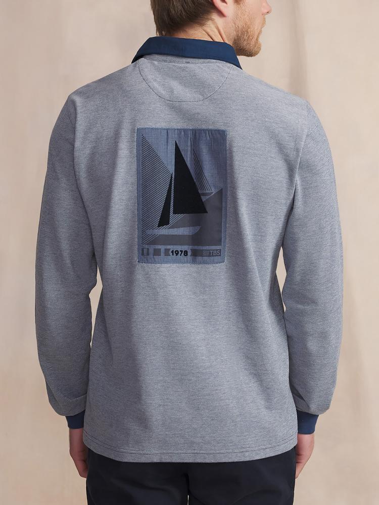 Polo manches longues homme DANELPOL Chambray 2/5