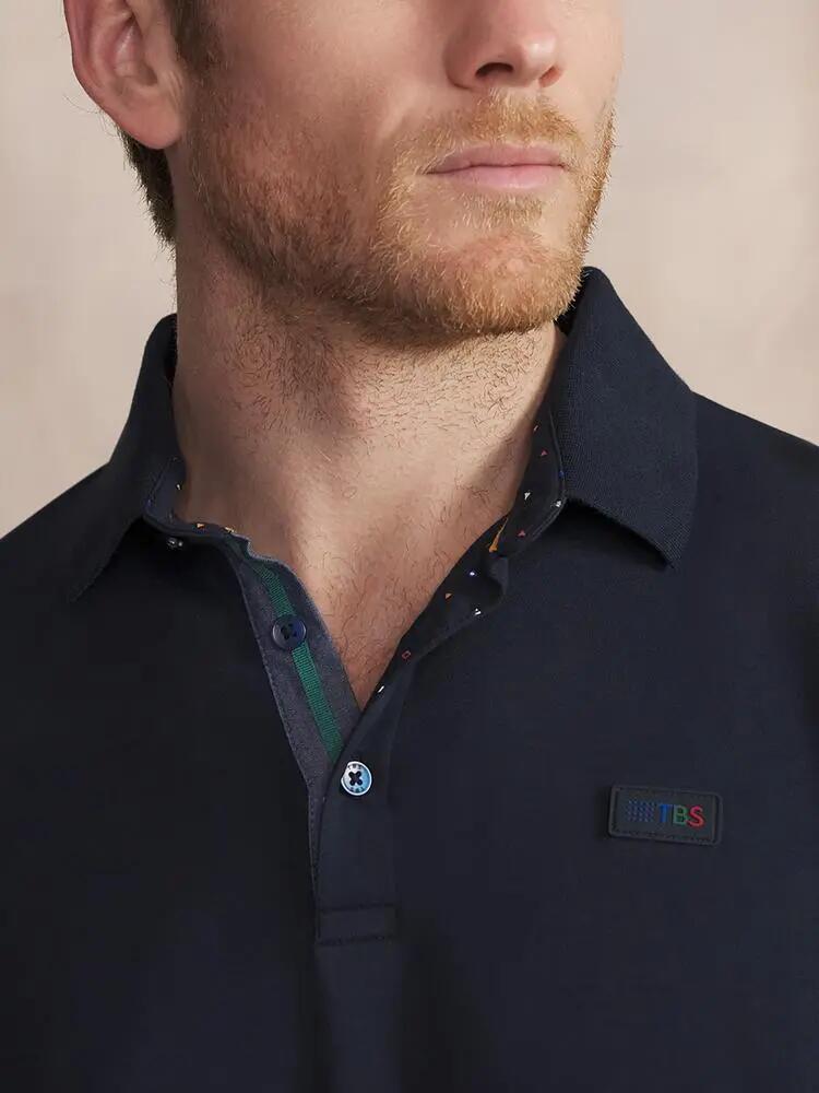 Polo manches longues homme BARZIPOL - Marine 4/5