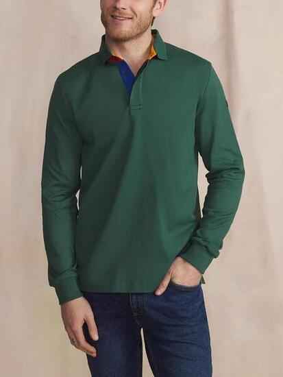 Polo manches longues homme JONNAPOL - coupe ajustée, 100% coton