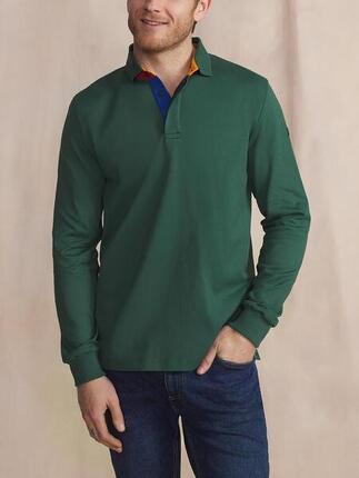 Polo manches longues homme JONNAPOL - Marine