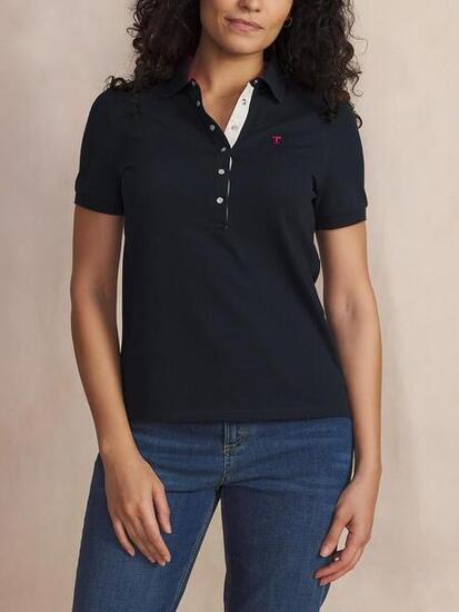 Polo manches courtes Femme LEYLAPOL - Marine