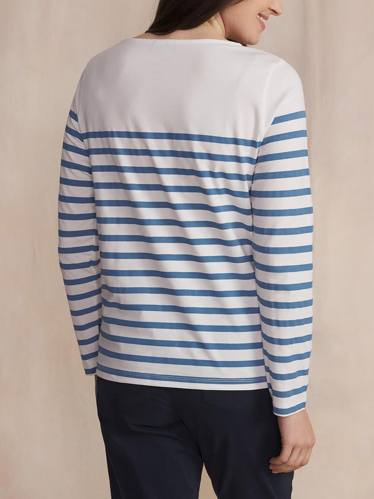 T-shirt manches longues Femme ALISATEE Celeste, 100% coton 2/5