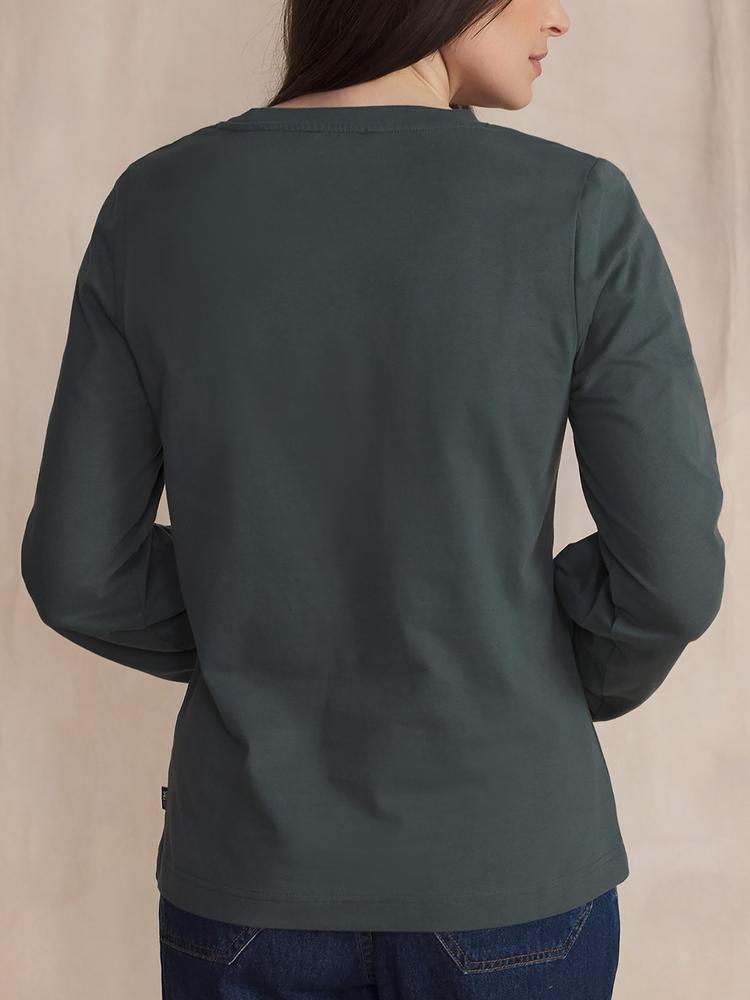 T-shirt manches longues femme BECKYTEE - Sapin 2/5