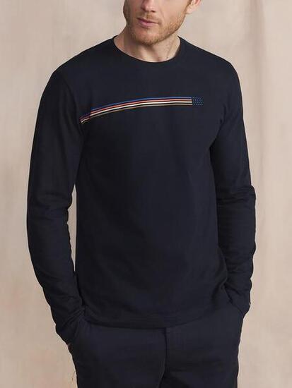 T-shirt manches longues homme JONSITEE - marine