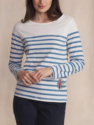 T-shirt manches longues femme ALISATEE - Céleste