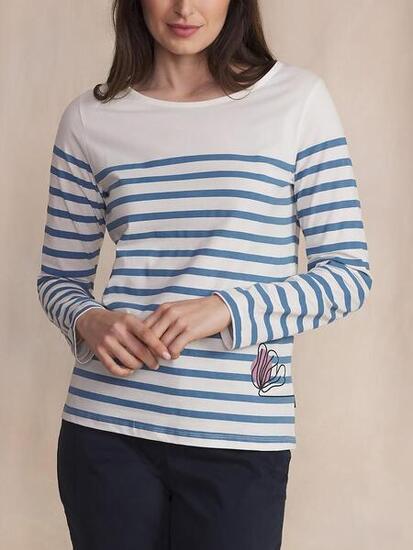 T-shirt manches longues femme ALISATEE - Céleste