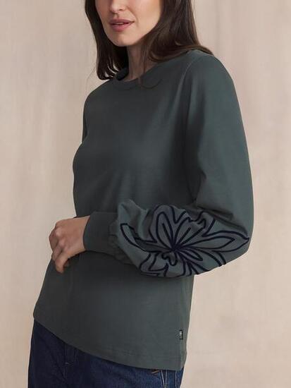 T-shirt manches longues femme BECKYTEE - Sapin