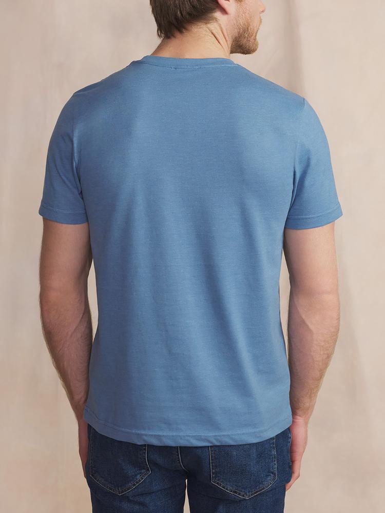 T-shirt manches courtes - Sport - Homme - Coupe ajustée - PIERETEE - Bleu 2/4