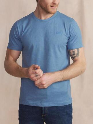 T-shirt manches courtes homme PIERETEE Blanc/Ecru, coupe ajustée.