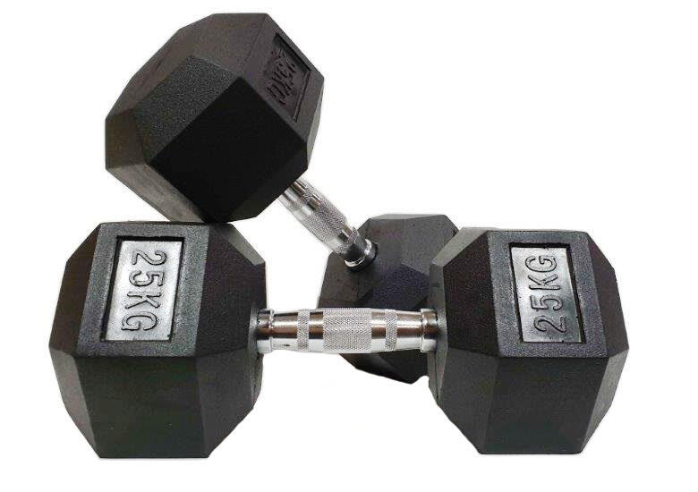 Morgan Rubber Hex Dumbbells Pair