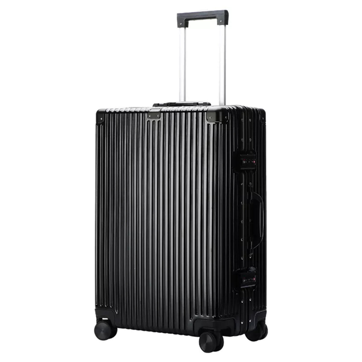 Bopai Aluminium Suitcase Travel Luggage Black