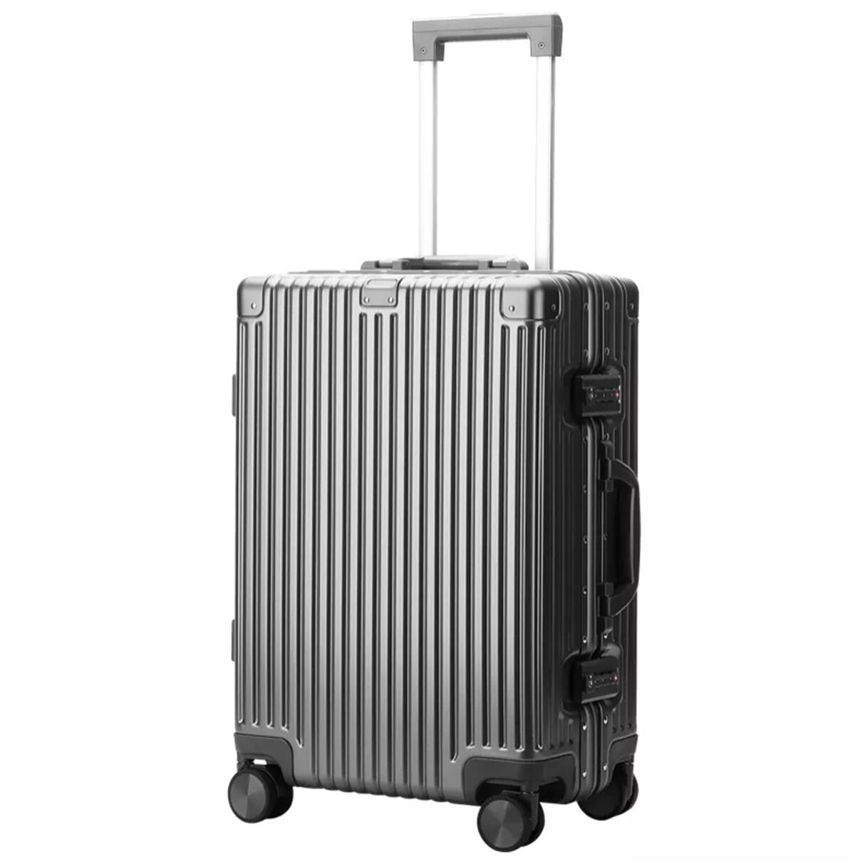 Bopai Aluminium Suitcase Travel Luggage Grey