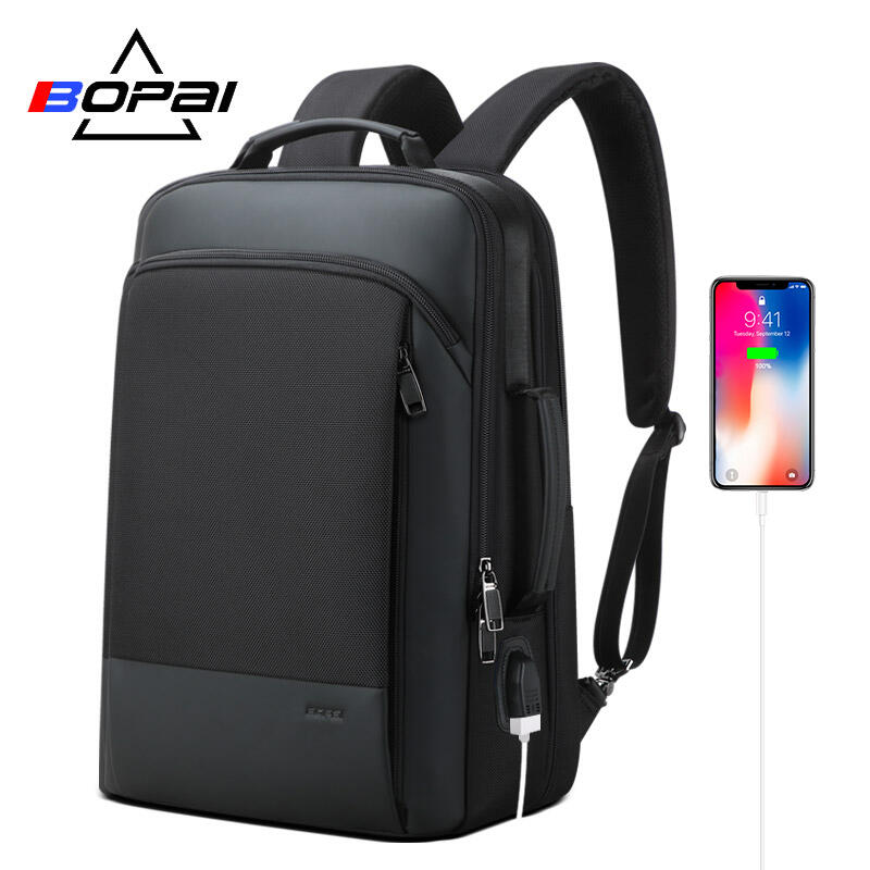 Bopai Anti-Theft Waterproof 15.6" Laptop Backpack Travel Business Work Bag Black