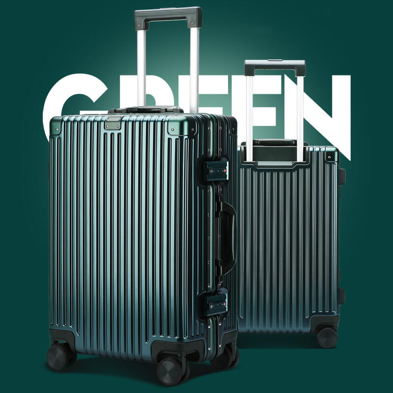 Bopai Aluminium Suitcase Travel Luggage Green