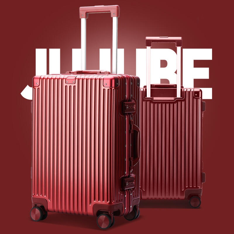 Bopai Aluminium Suitcase Travel Luggage Red