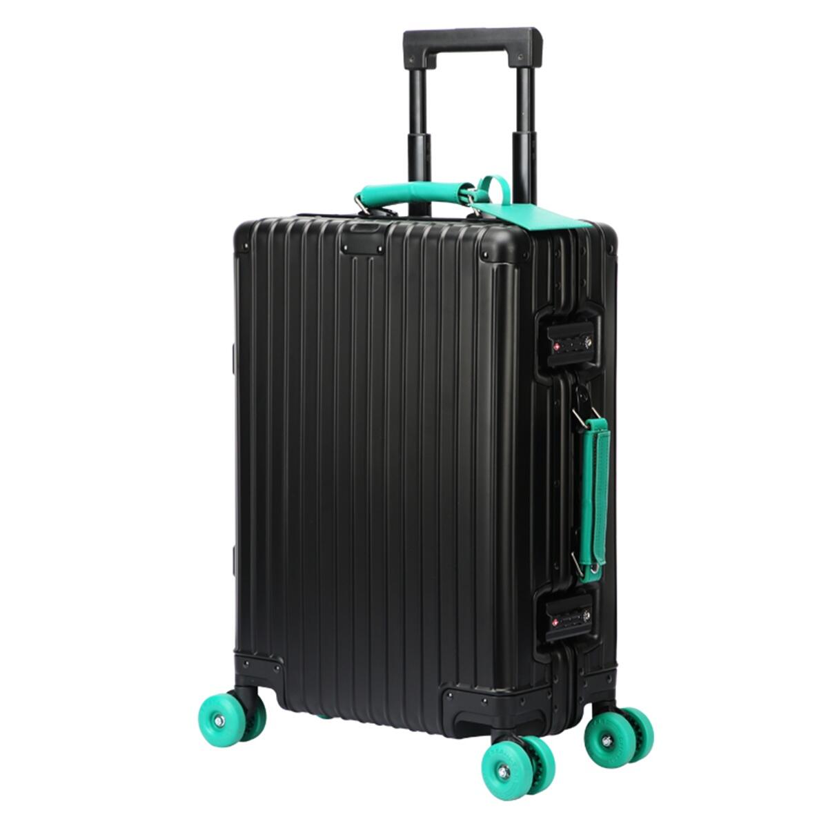 Bopai Aluminium Suitcase Travel Luggage Black