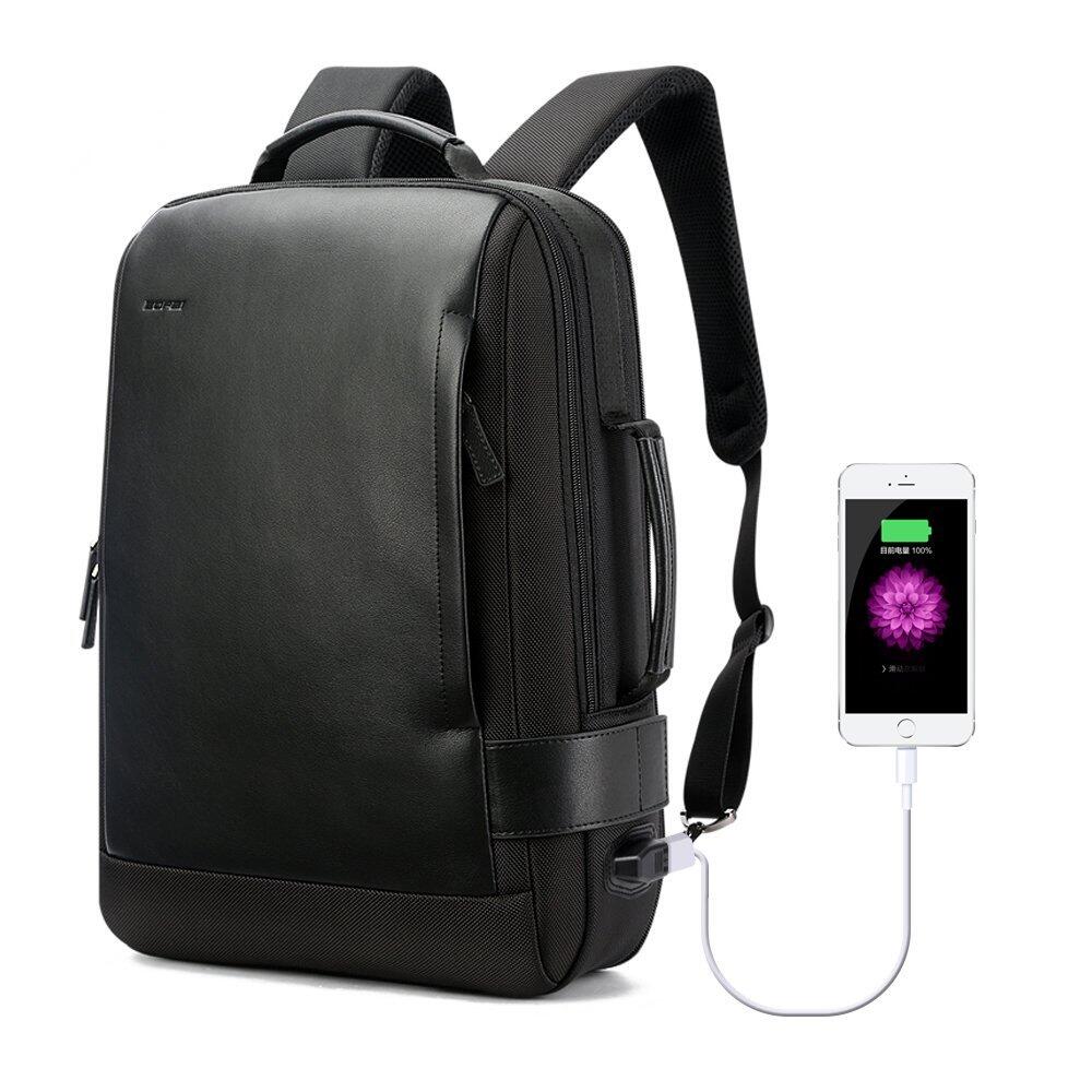 Bopai Anti-Theft Waterproof Laptop Backpack Travel Business Work Bag Black
