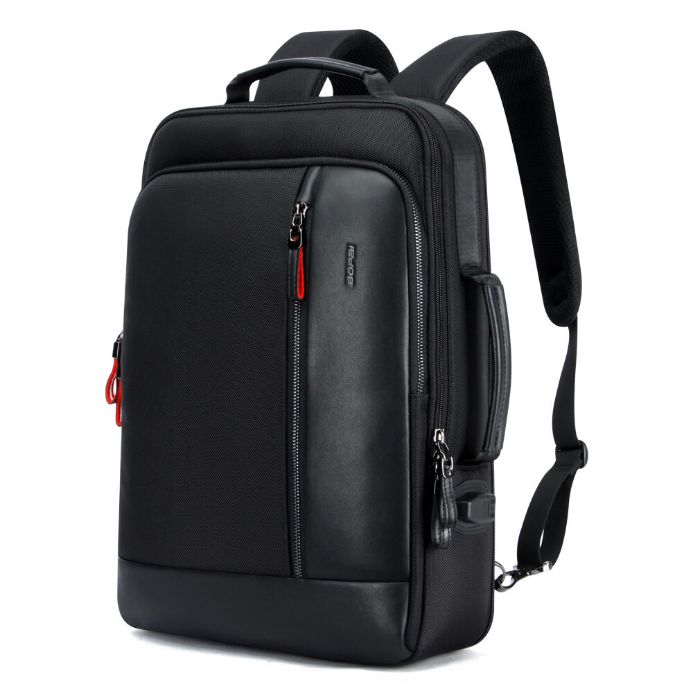 Bopai Anti-Theft Waterproof Laptop Backpack Travel Business Work Bag Black
