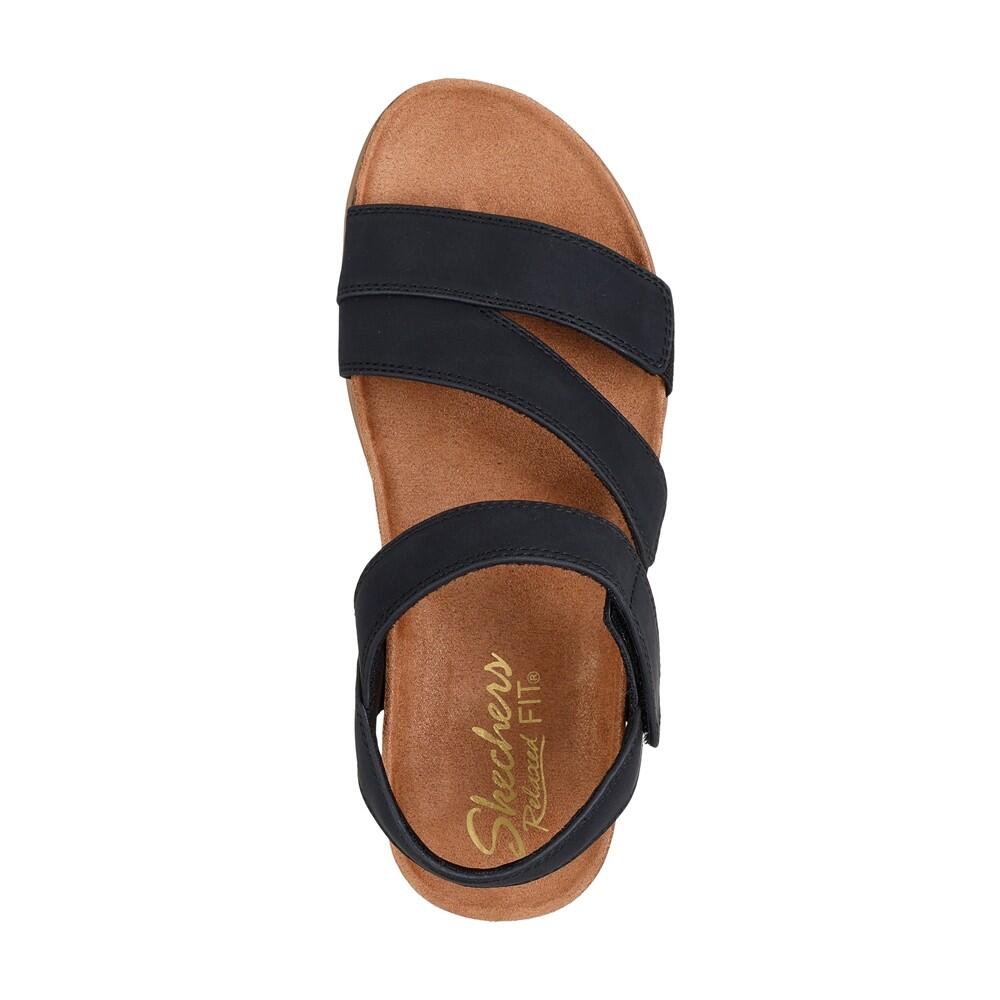 SANDALE Adaptable FEMME Skechers Lifted Comfort tissu NOIR 5/7
