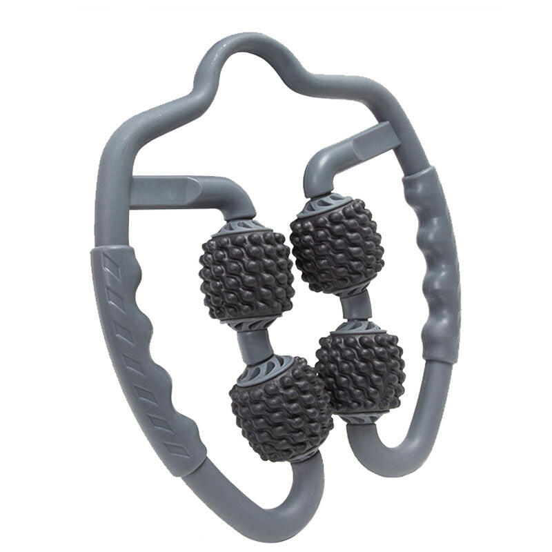 Grey Set of 2 Foam Roller Ring Leg Massagers