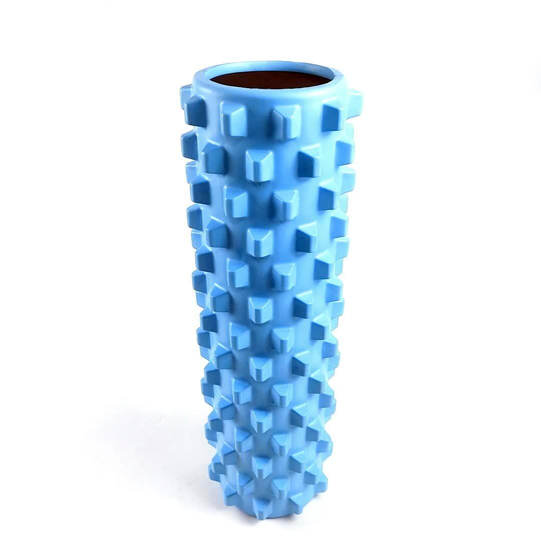 Blue Solid Yoga Foam Roller 45cm