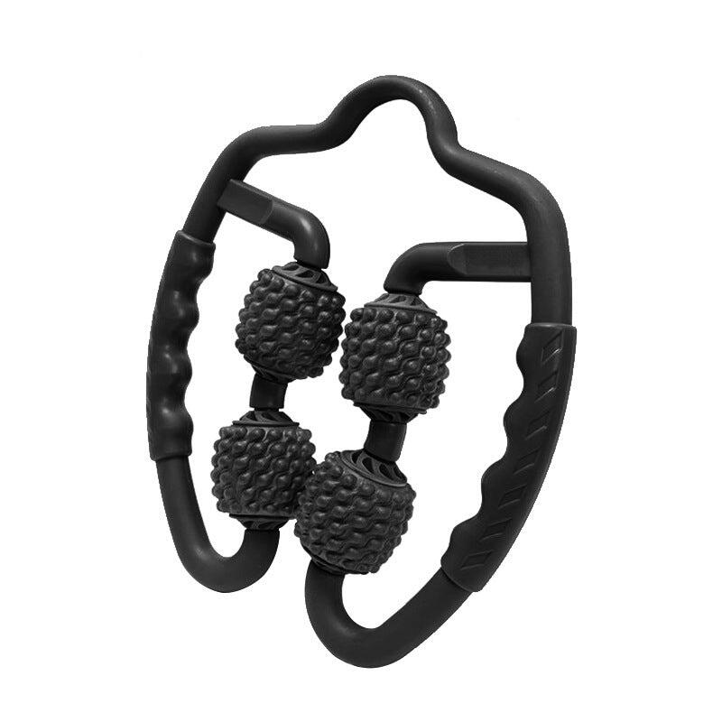 Black Set of 2 Foam Roller Ring Leg Massagers