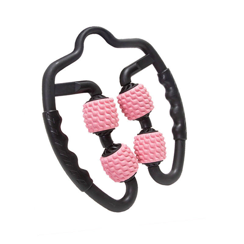 Pink Set of 2 Foam Roller Ring Leg Massagers