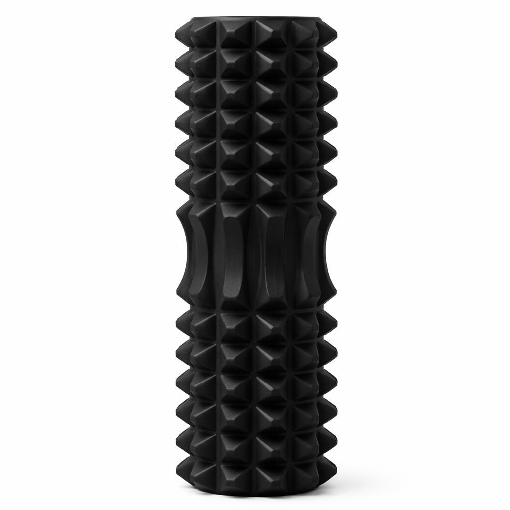 Black Foam Roller Massager for Deep Tissue Muscle Recovery & Yoga