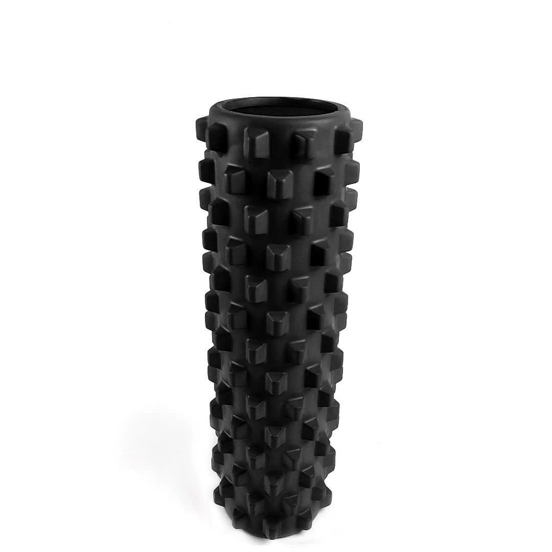 Black Solid Yoga Foam Roller 45cm