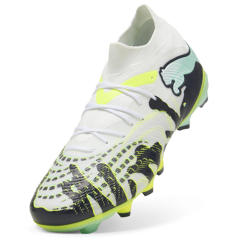 Ghete fotbal talpă gazon natural și sintetic Future 9 Match Creativity, alb,