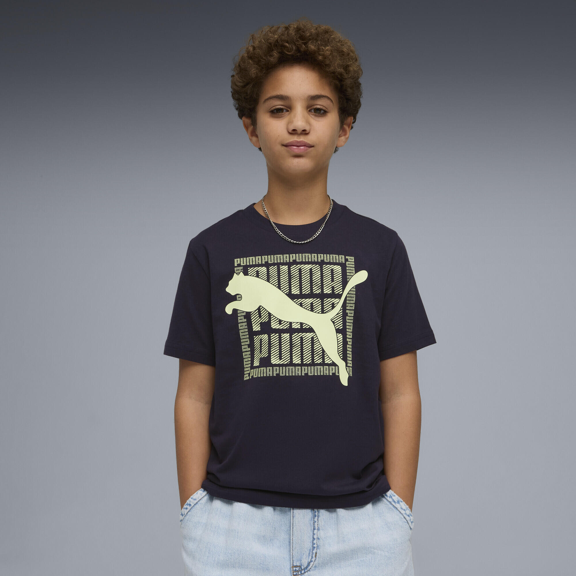 Młodzieżowa koszulka z grafiką Cat PUMA