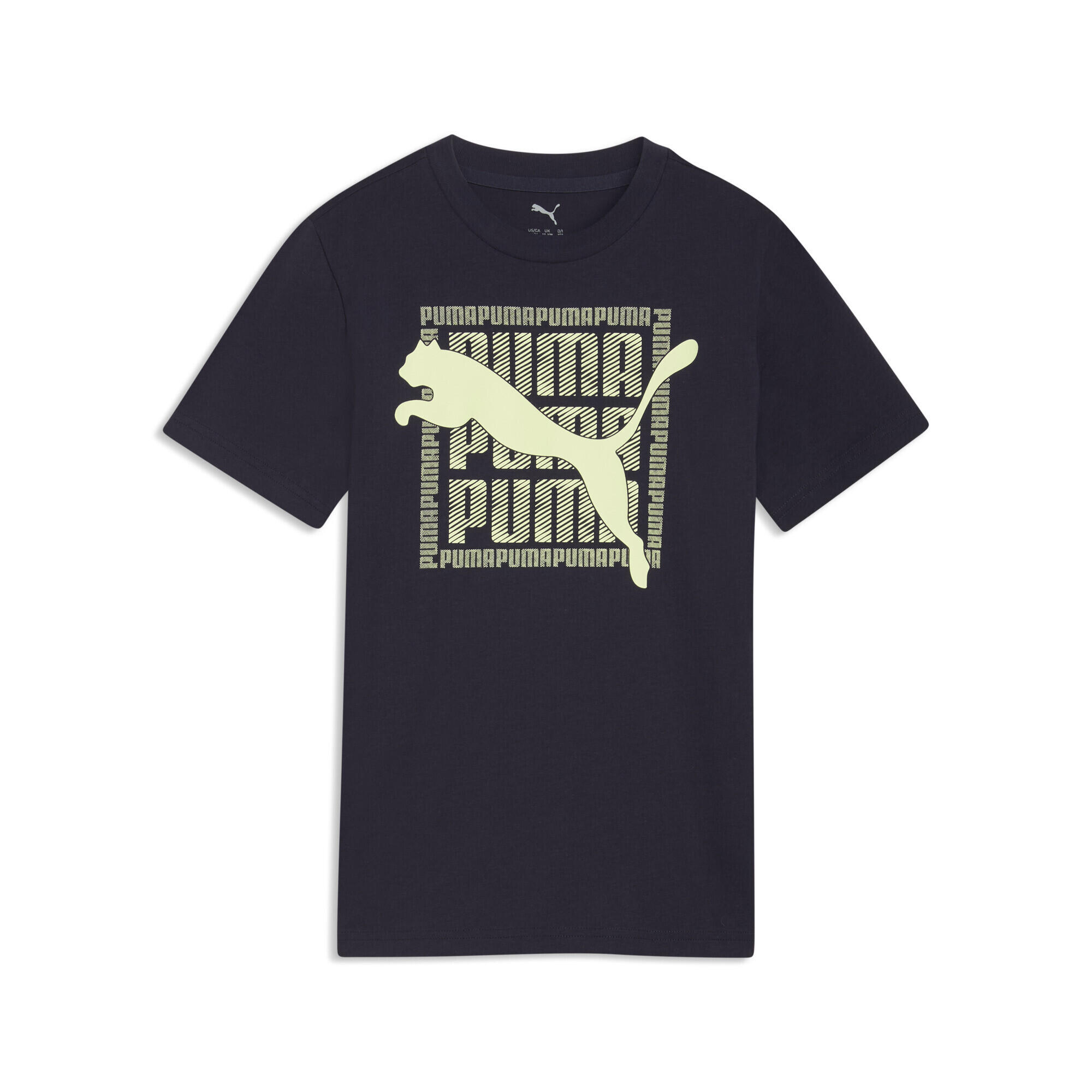Tricou alergare copii mânecă scurtă Graphic Cat, alb PUMA