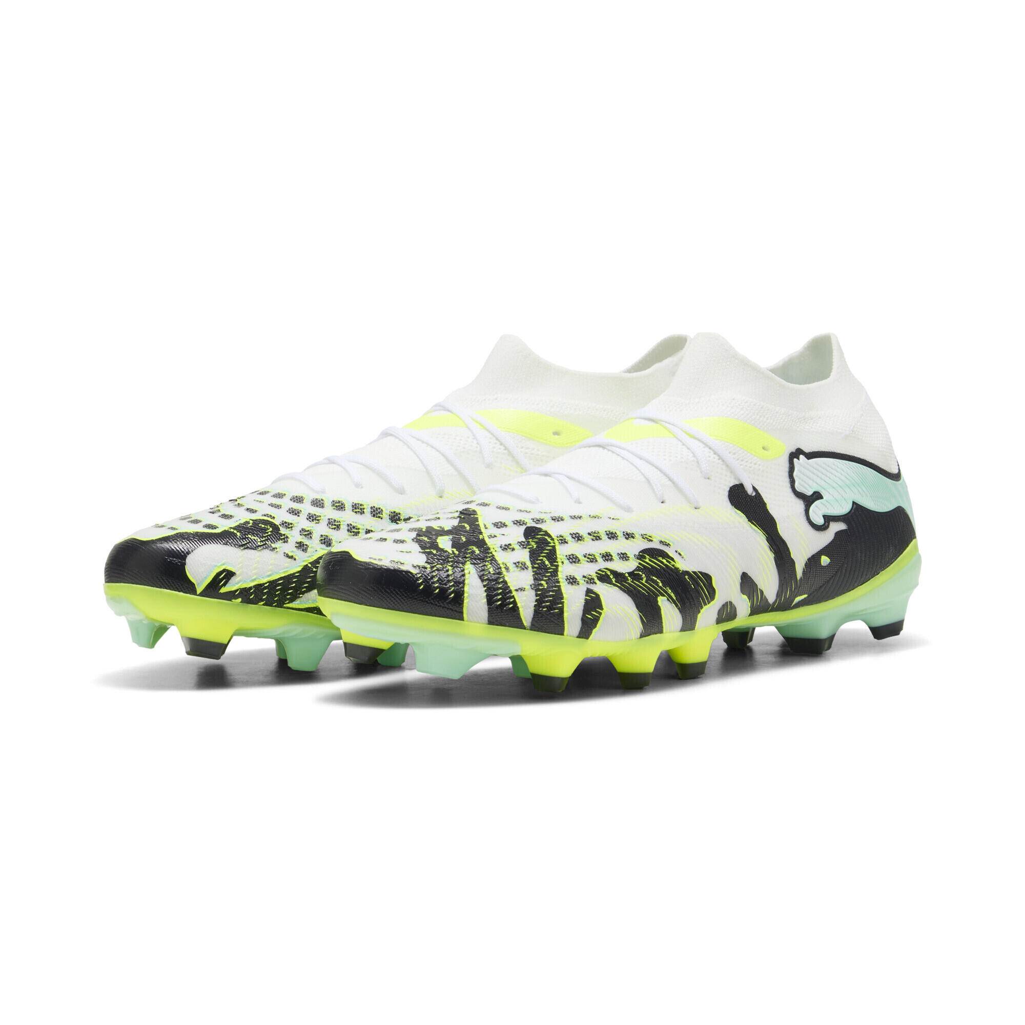 Ghete fotbal talpă gazon natural și sintetic Future 9 Match Creativity, alb,