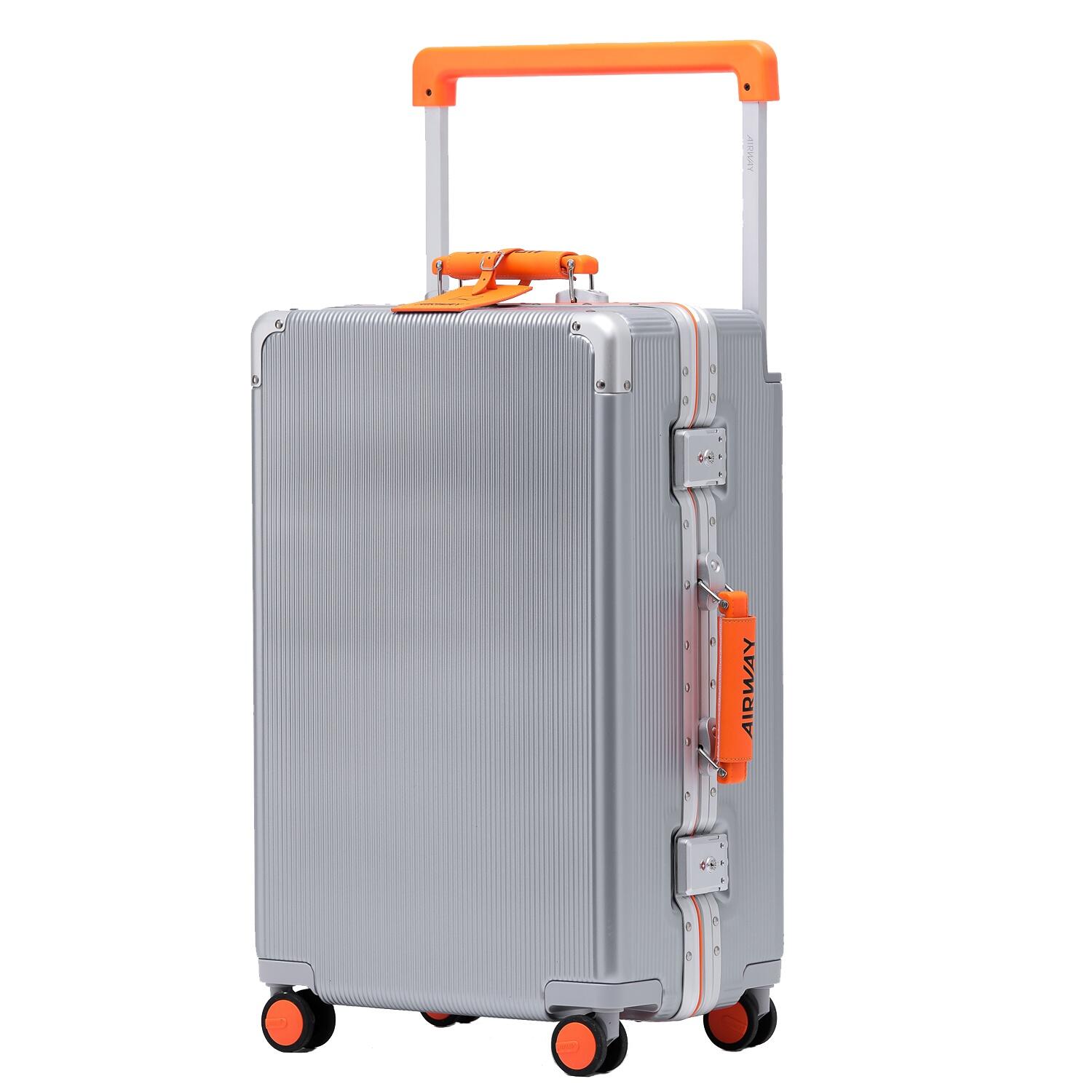 AIRWAY Titan Plus- Aluminium Frame Suitcase Medium Check-In Luggage 24 Inch