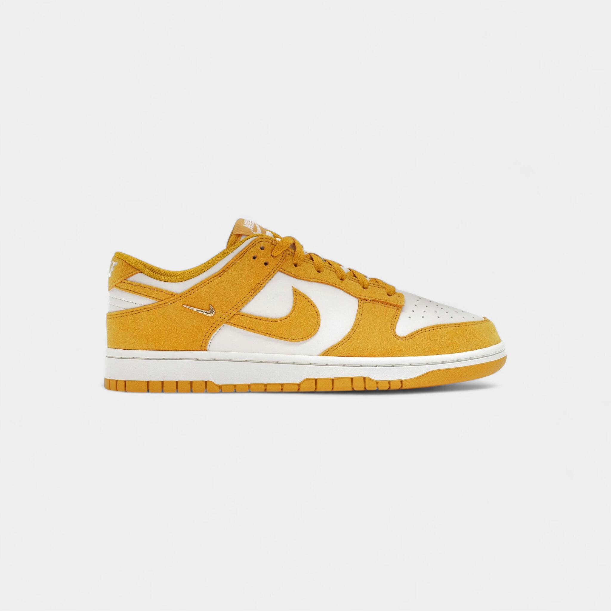 Nike Dunk Low Dark Sulfur Gold Mini Swoosh (Women's) 1/3