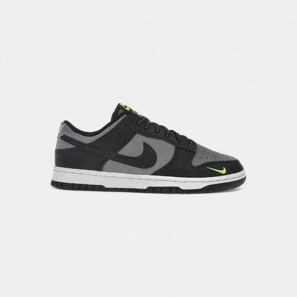 Nike Dunk Low Black Cool Grey Volt Mini Swoosh
