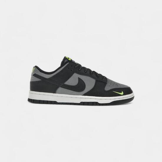 Nike Dunk Low Black Cool Grey Volt Mini Swoosh