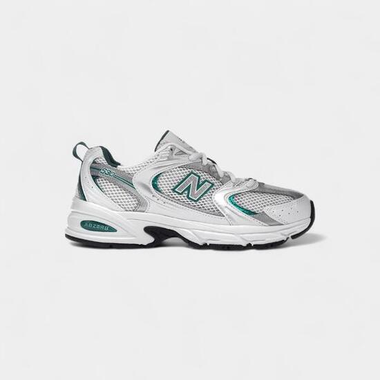 New Balance 530 White Silver Green