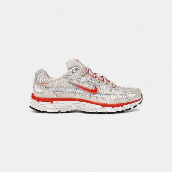 Nike P-6000 White Platinum Tint Black Picante Red (Women's)