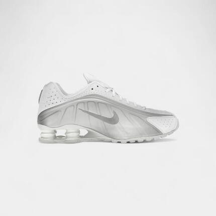 Nike Shox R4 White Bright Crimson Metallic Silver