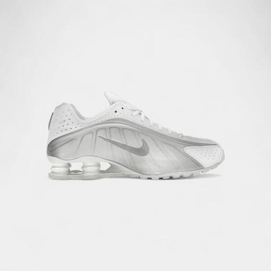 Nike Shox R4 White Bright Crimson Metallic Silver