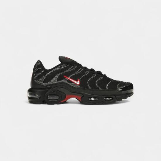 Nike Air Max Plus Black University Red Metallic Silver