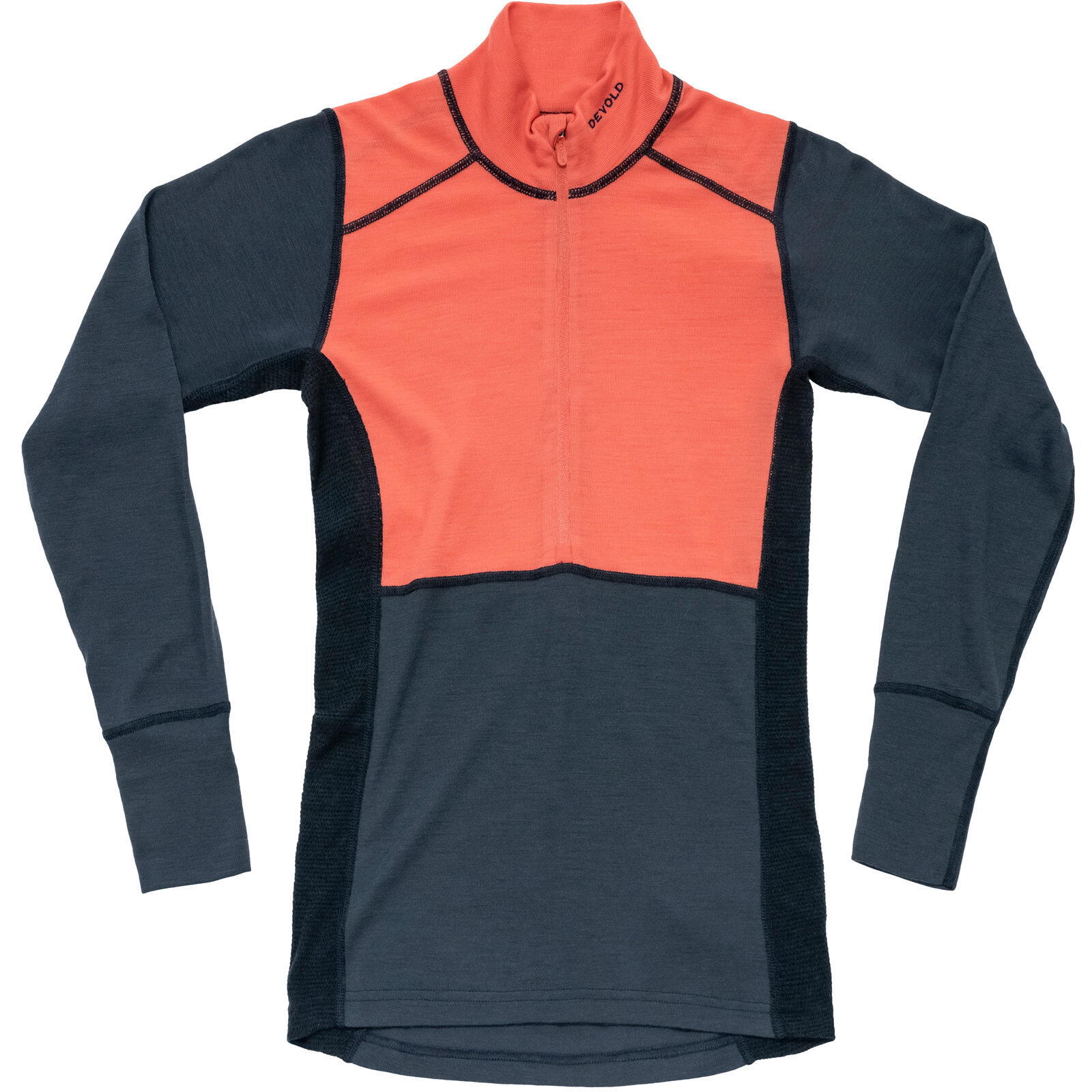 Funktionsshirt Lauparen Merino 190 Zip Neck Wmn coral-night-ink 1/1