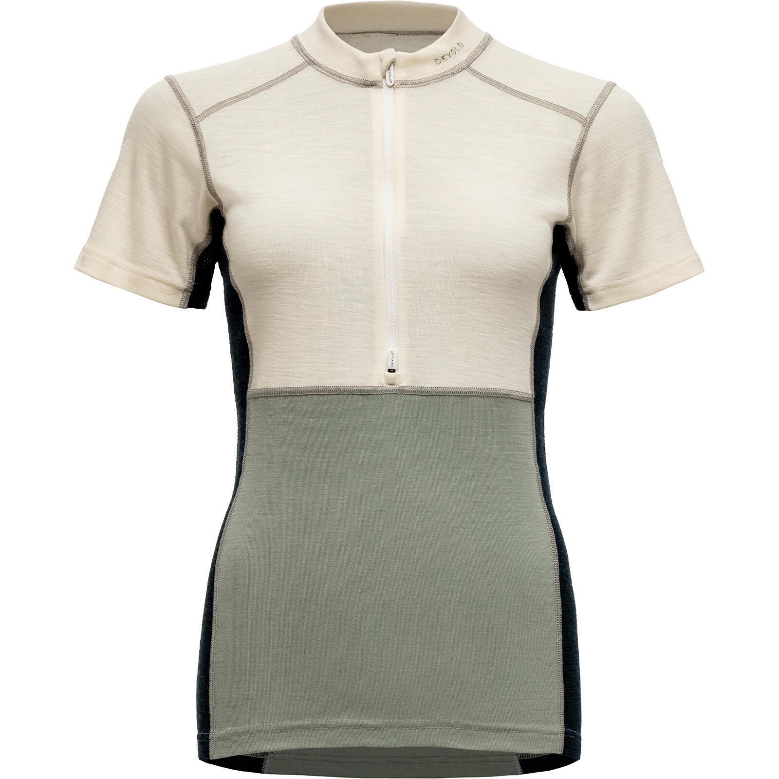 Funktionsshirt Lauparen Merino 190 Zip Tee Wmn raw white-fog-ink 1/1