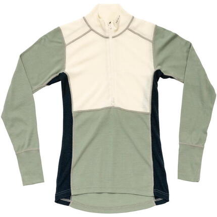 Funktionsshirt Lauparen Merino 190 Zip Neck Wmn raw white-fog-ink