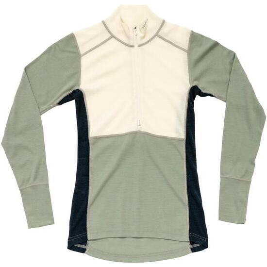 Funktionsshirt Lauparen Merino 190 Zip Neck Wmn raw white-fog-ink