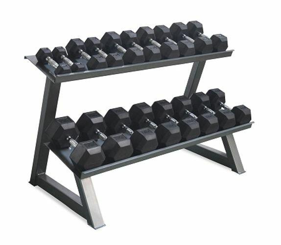 Morgan Rubber Hex Dumbbell Rack Dlx