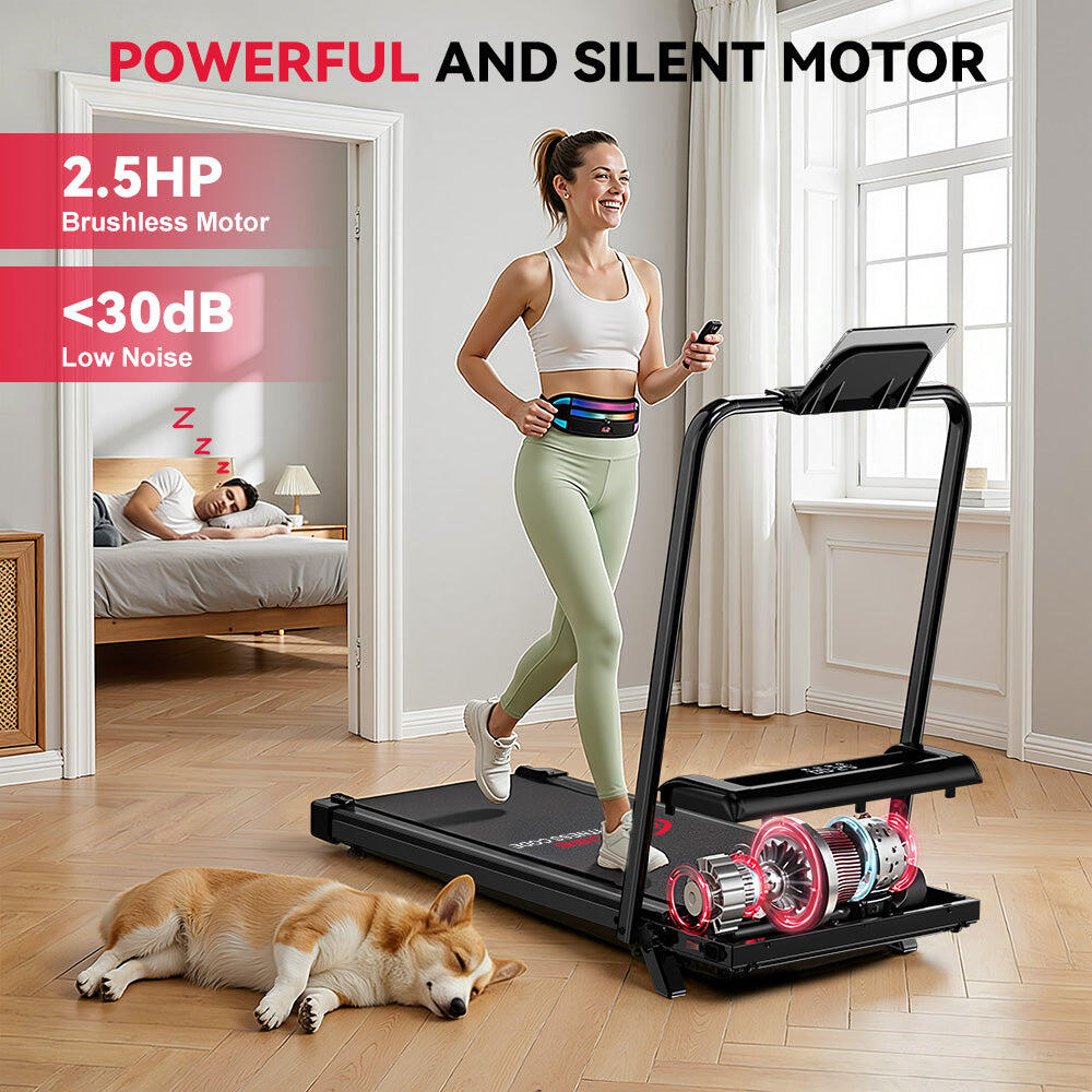 Tapis De Course Vibrant Pliable – Walking Pad 12 Km/h, Inclinaison Auto 0-10%, Télécommande + APP, 19 Kg, Pour Maison Et Bureau