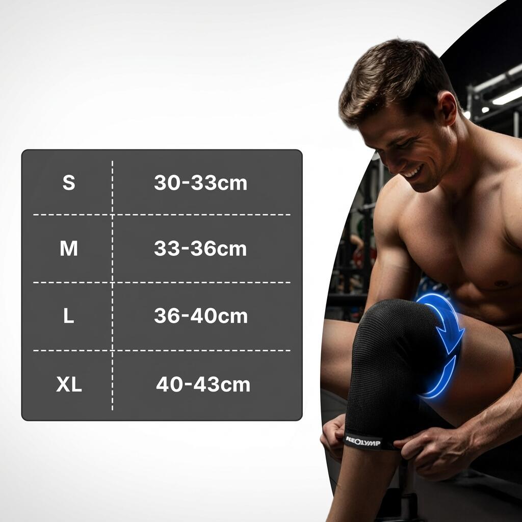 Pro Kniebrace Maat XL - Anatomische Pasvorm voor Krachtsport & Squats 5/5