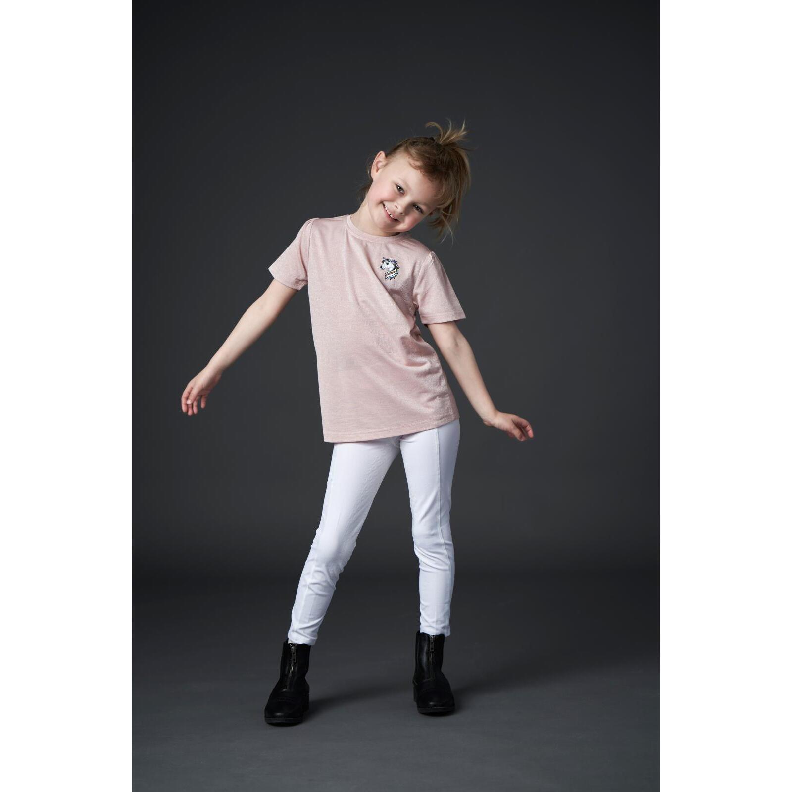 Leggins da equitazione full grip per bambina Equipage Molly 3/6